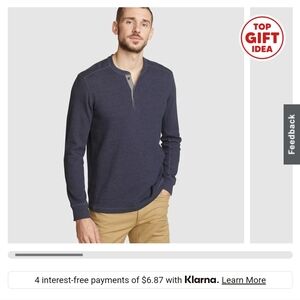 🆕 Eddie Bauer waffle henley large